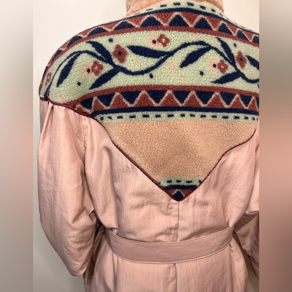 Vintage Luba Paris full length faux fur trim fleece detail lined trench coat - Picture 10 of 16